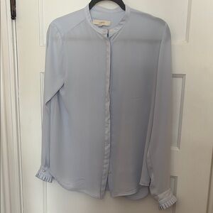 LOFT Lovely Long Sleeve Light Blue Blouse. Size S.